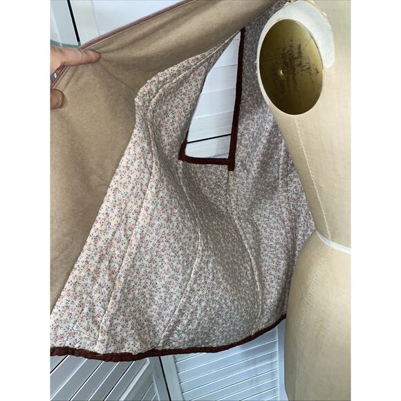 Vintage 70s Handmade Vest Boho Hippie Prairie Festival Open Front Large - Picture 7 of 8